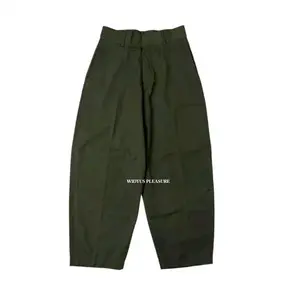 Celana Barrel Pants Unisex Baggy Balon Panjang Hijau Army - Widyus Pleasure