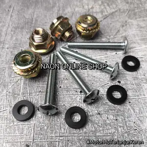Baut Mur Wellnut Visor Windshield Anti Jebol Variasi Aksesoris Motor Yamaha Nmax Neo Turbo Lexi Lx Aerox 155 Xmax Connected Vixion Honda Adv Pcx 150 160 155 Cb150x Bahan Logam Besi Anti Karat