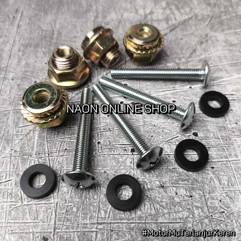 Baut Mur Wellnut Visor Windshield Anti Jebol Variasi Aksesoris Motor Yamaha Nmax Neo Turbo Lexi Lx Aerox 155 Xmax Connected Vixion Honda Adv Pcx 150 160 155 Cb150x Bahan Logam Besi Anti Karat 0