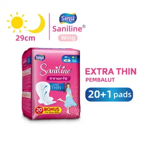 Sensi-Saniline Pembalut & Pantyliner Wanita – Seri Ekstra Tipis, Nyaman Dipakai, Daya Serap Tinggi & Anti Bocor – 1 Pack Free Ongkir