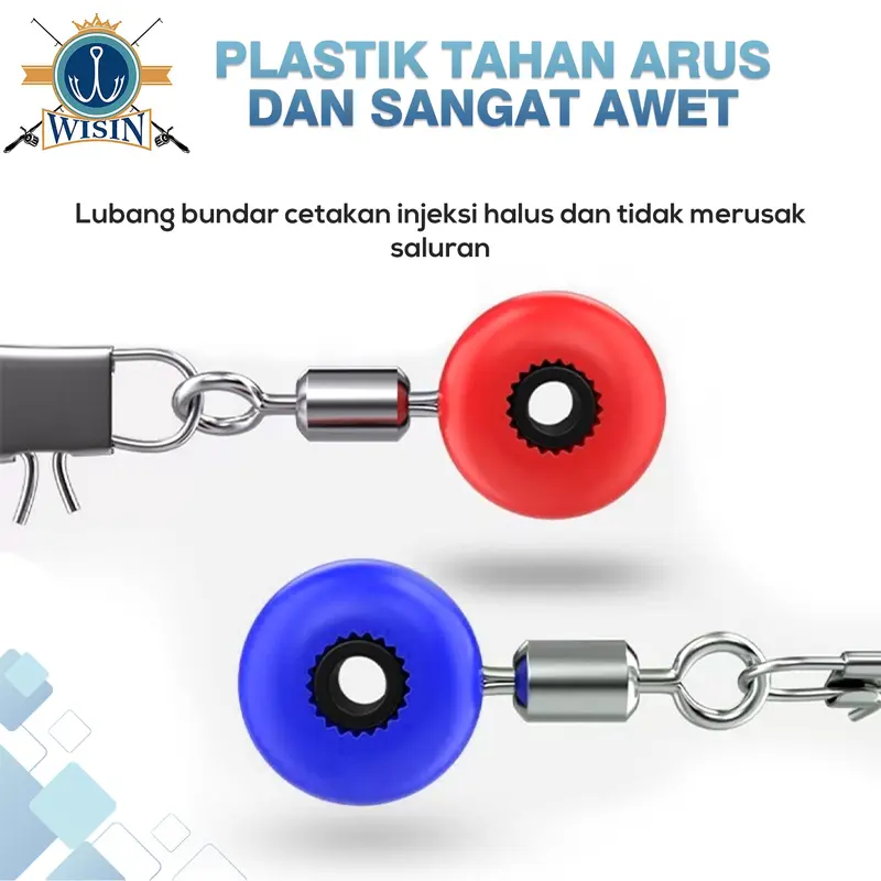 WISIN WS-1077 Konektor Bobber Space Beans Swivel Fishing Stopper Fishing Lure Floating Stopper Apung Untuk Umpan Pancing Alat Ikan Joran 2