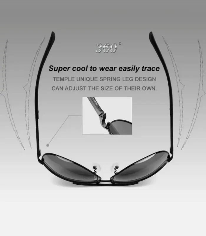 [BISA COD] Kacamata Polarized Premium Anti UV Anti Silau Aviator Style Bahan Metal Kokoh Pria Wanita kacamata hitam kece 8