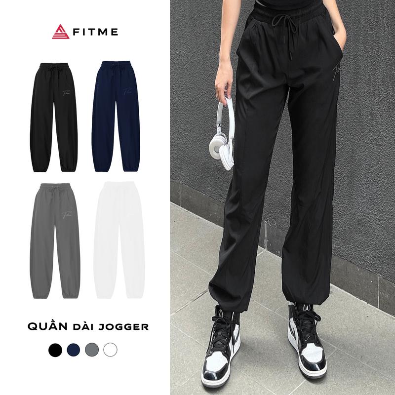 Quần jogger thể thao nữ Fitme ống rộng hỗ trợ tập gym yoga chạy bộ cao cấp