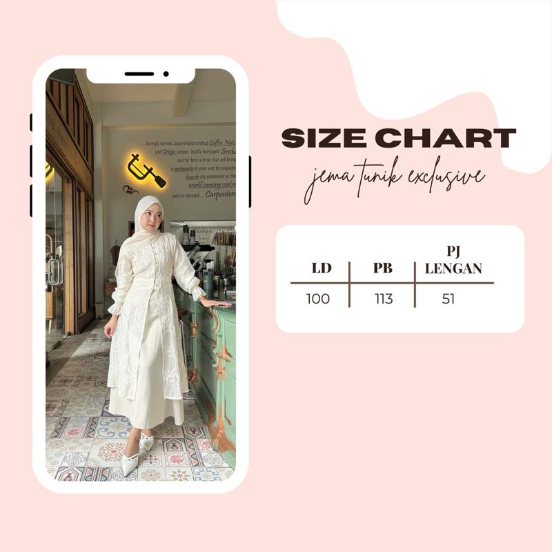 JEMA TUNIC EXCLUSIVE by mykikstore TUNIK BORDIR TENCEL - TUNIK KONDANGAN - BAJU KONDANGAN SIMPLEI