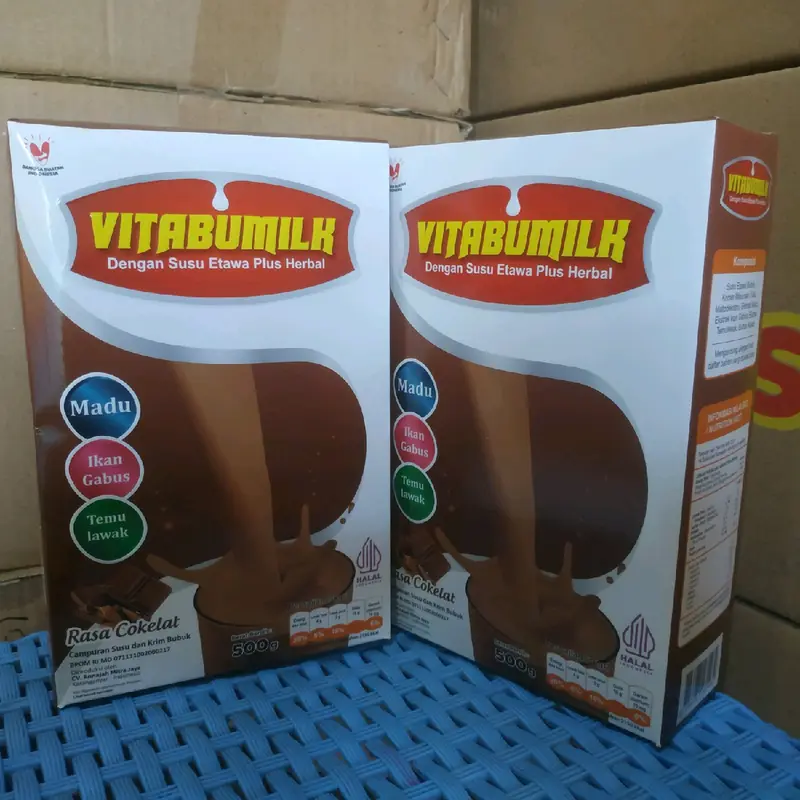 (Bundle 2box) Vitabumilk Susu Etawa Bubuk Plus Herbal Ekstrak Ikan Gabus Madu Temulawak 500g untuk Anak dan Dewasa 4