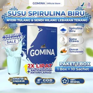 GOMINA Susu Kambing Etawa Dengan Spirulina Untuk Redakan Nyeri Sendi & Tulang - BPOM Halal MUI - 1 Box