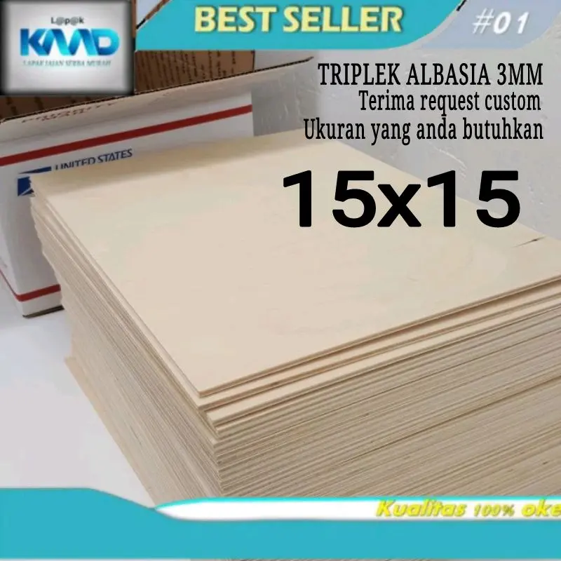 LK- Triplek albasia 3mm ukuran 15x15 triplek eceran bisa reques ukuran yang anda butuhkan sudah di ampelas setiap sisi bekas potongan bahan kerajinan tangan