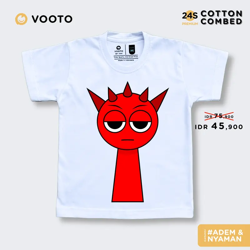 Baju Kaos T Shirt Fashion Distro Anak Perempuan Laki Laki Katun Usia 1 2 3 4 5 6 7 8 Tahun Motif spunky sprunki 5