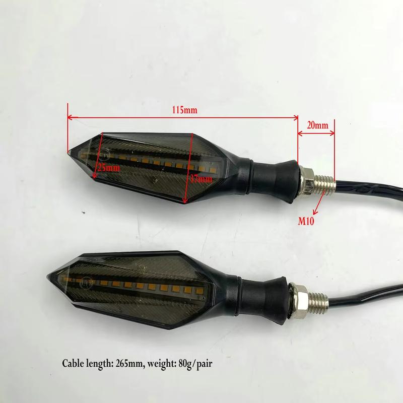 Product Introduction of Suitable for Scooter Motorcycle Modification 17 LED Turn Signal Two Sides Water Flow Indicator Light Daytime Running LAMP 9
