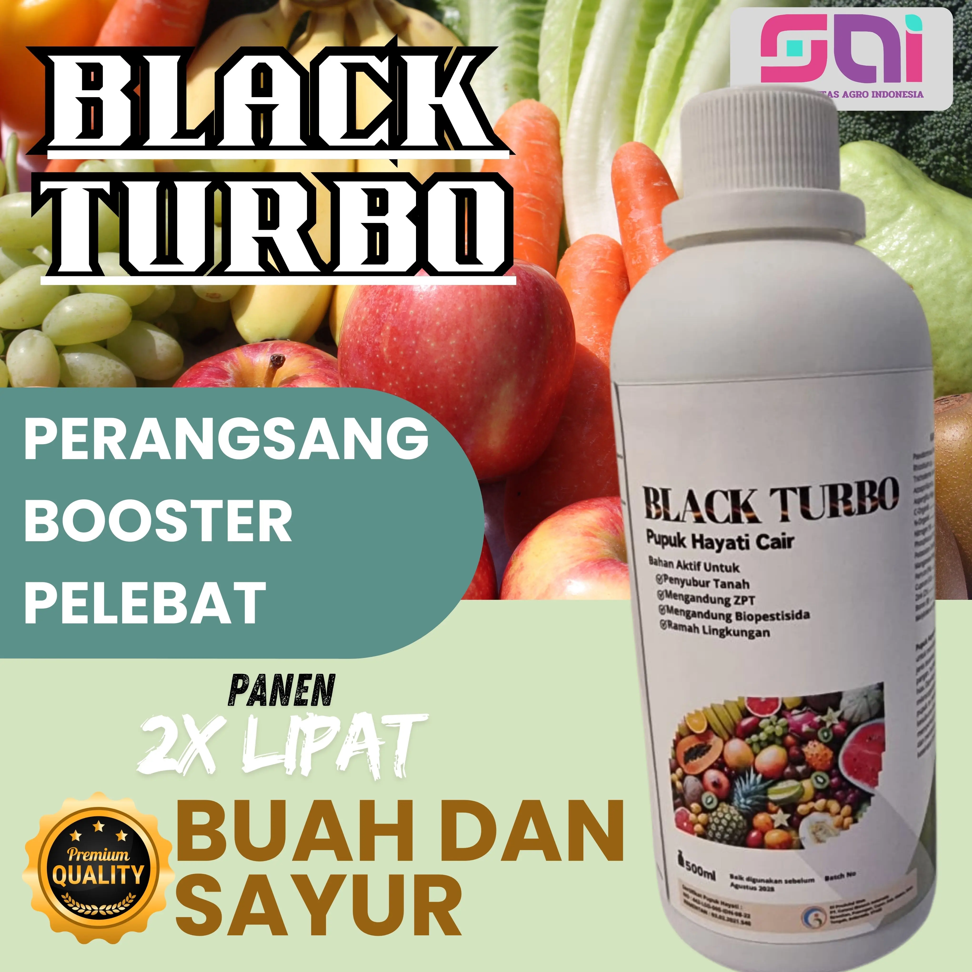 Pupuk Hayati Cair Serbaguna Untuk Semua Jenis Tanaman Buah dan Sayur Black Turbo