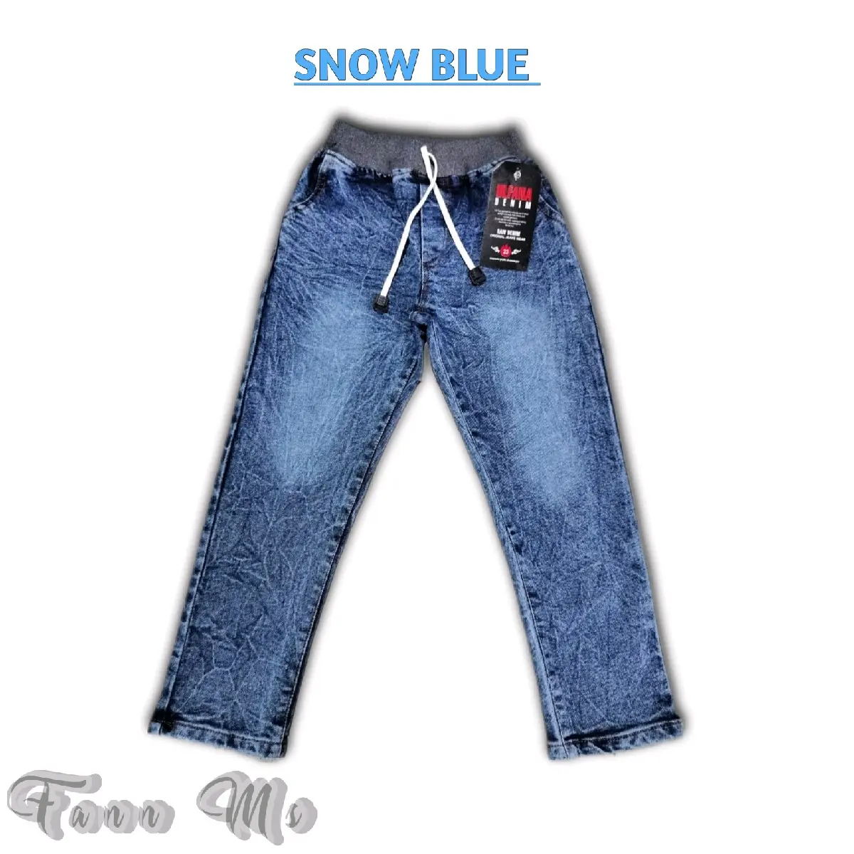 CELANA JEANS ANAK LAKI-LAKI PANJANG PINGGANG KARET ELATIS UMUR 7-12 TAHUN Fashion street 12-13 tahun