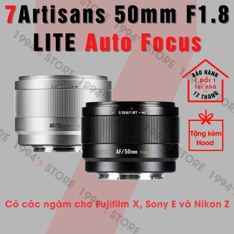 Ống kính 7Artisans 50mm F1.8 Lite AF - Lens chuyên chân dung có lấy nét tự động dành cho Fujifilm X, Sony E, Nikon Z