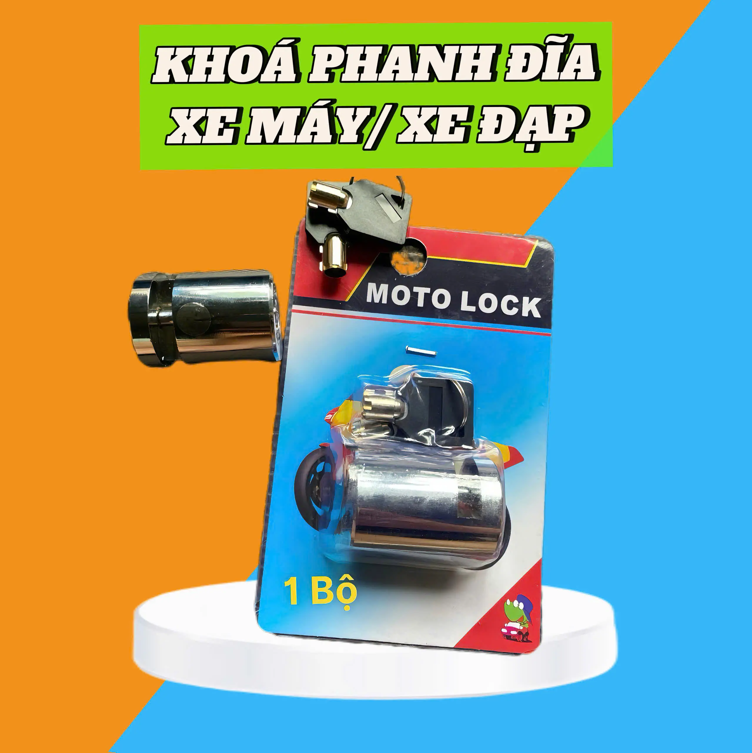 Khóa phanh đĩa xe máy chống trộm, chống cắt, siêu bền, phụ kiện xe máy có chất lượng, dùng cho Xe Máy và Xe Đạp Điện có phanh Đĩa.