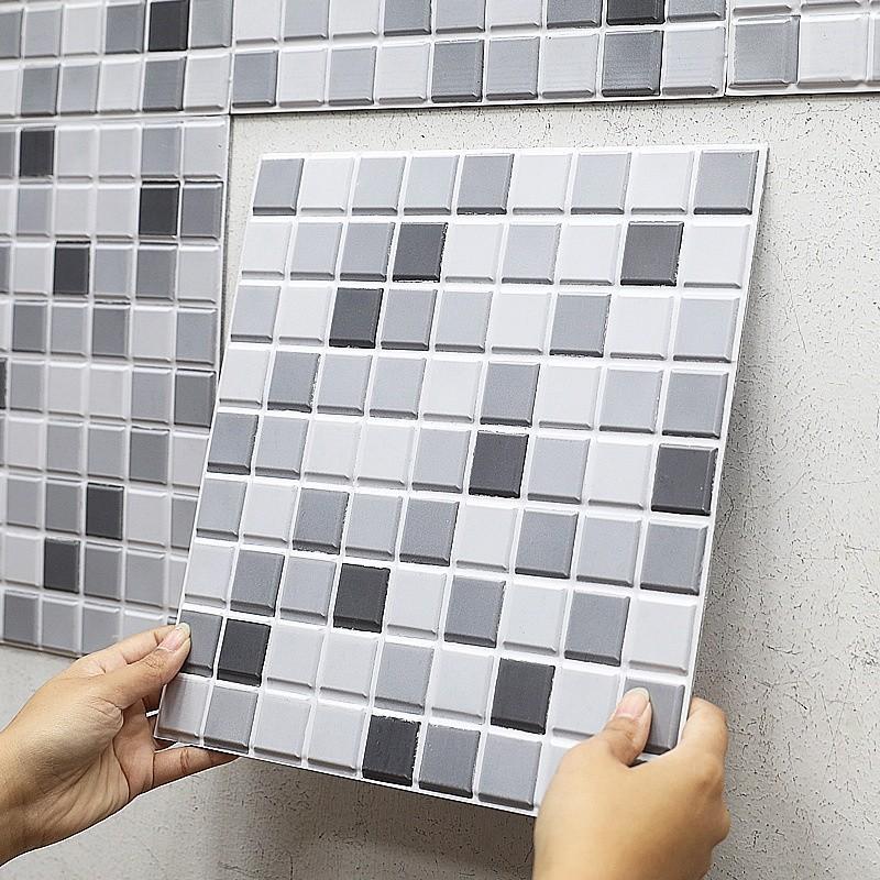 DC Shiny 3D Tiles Sticker Bathroom Wall Tile Waterproof Sticker ...