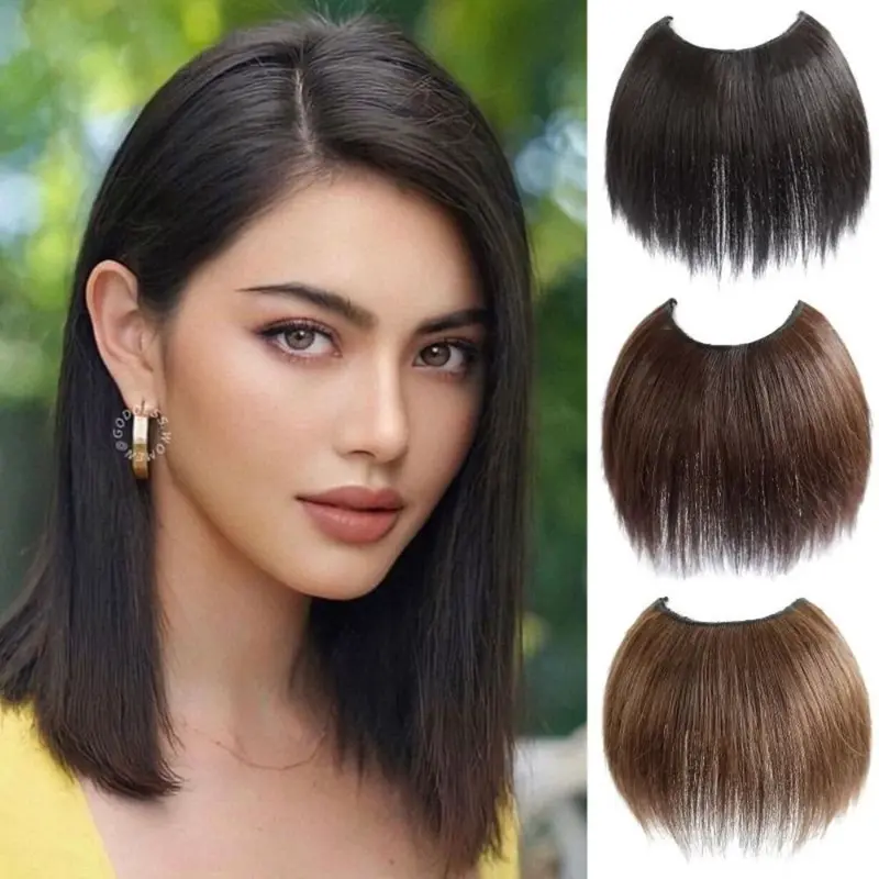 Tóc Nối Thẳng Ngắn Tổng Hợp, Vô Hình Và Liền Mạch, Hình Chữ U, Nửa Tóc Giả, Đệm Tóc Bồng Bềnh Tự Nhiên, Phụ Kiện Tóc, Dành Cho Phụ Nữ Và Trẻ Em Gái 1