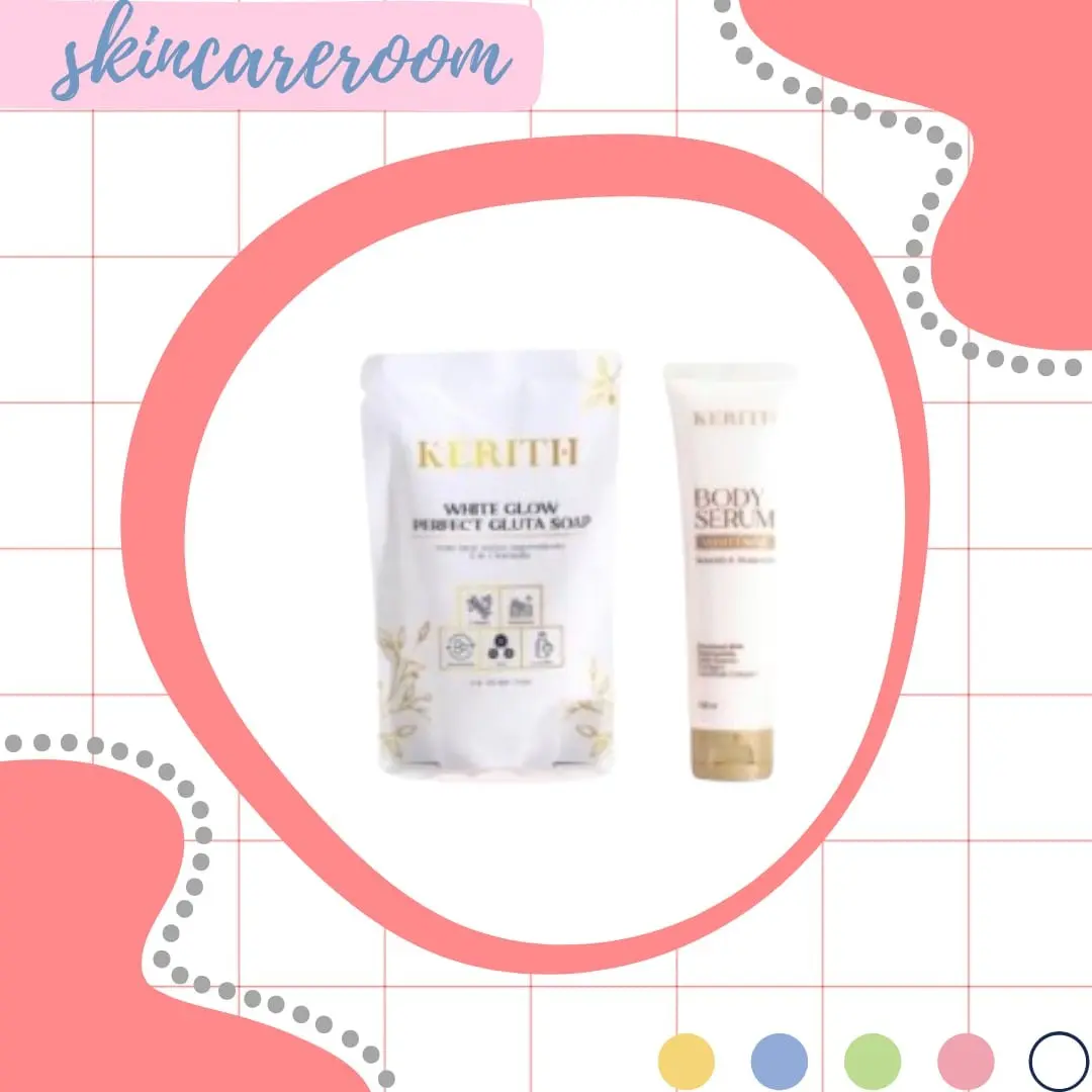 KERITH WHITE GLOW PERFECT GLUTA SOAP BODY SERUM WHITENING KERITH SABUN BADAN WAJAH