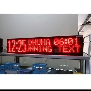 Jadwal Sholat Running Text GPS Warna Merah Android