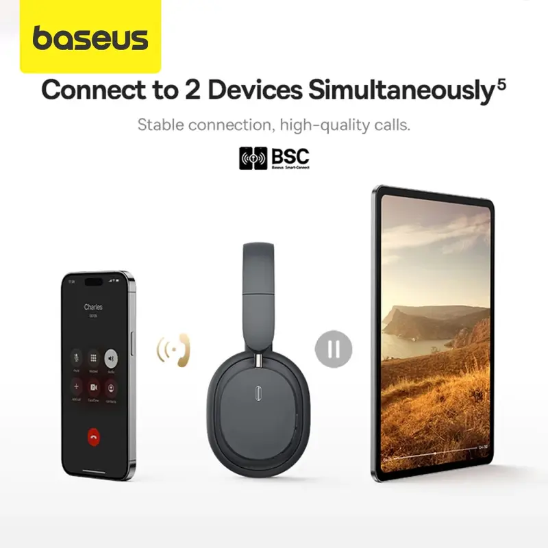 [NEW PRODUCT] BASEUS Bowie D05 ENC Foldable Playing Time up to 70 jam  3D Audio Stereo Bass | Wireless Headphone Gaming Utlra Low Latency  Bluetooth 5.3 6