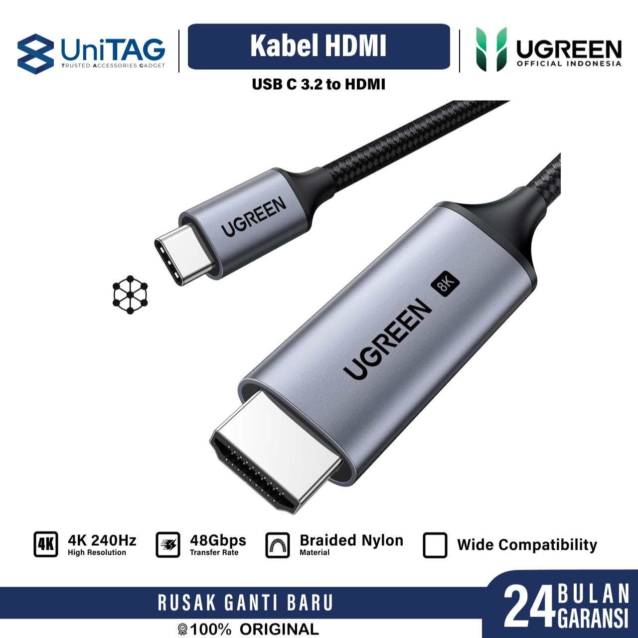 UGREEN Kabel Display USB C to HDMI 2.1 8K60HZ 1m - Black CM565 35596