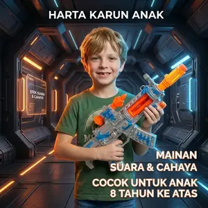 Mainan Tembak Tembakan dengan Suara, Lampu & Getaran -  Tanpa Peluru & Aman untuk Anak,Hadiah untuk Anak Laki-Laki 8+