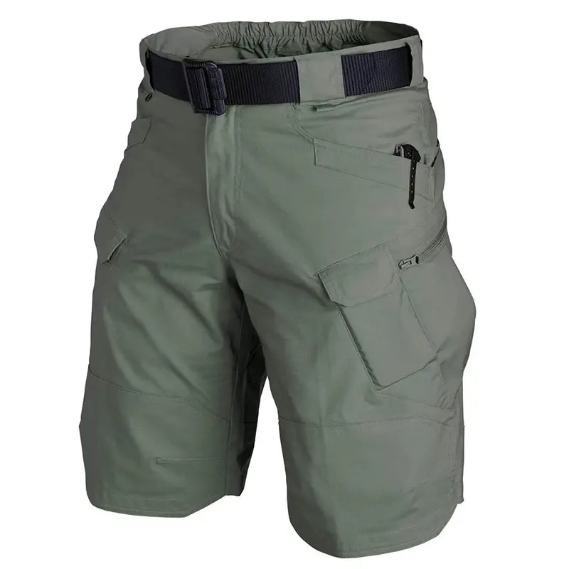 Tactical Shorts Men's Waterproof Overalls Multi-bag Pants Camo Pants Outdoor Shorts Loose Tactical Pants