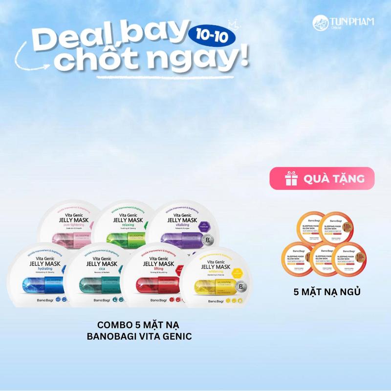 - COMBO 5 Miếng Mặt Nạ Jelly Mask BANOBAGI Hỗ Trợ Cải Thiện Làn Da 300ml
