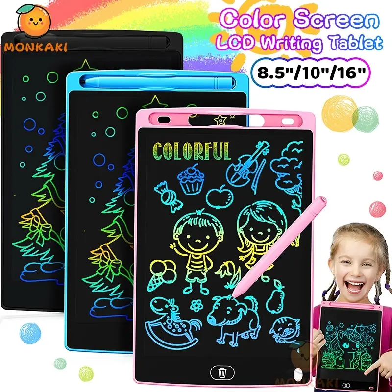 10.5/16/8.5 Inch LCD Writing Tablet For Kids Portable Smart Color Screen Writing Board With Pen