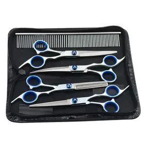 6pcs Ergonomic Thinning Shear Useful 6 Inch Dog Cat Grooming Scissors