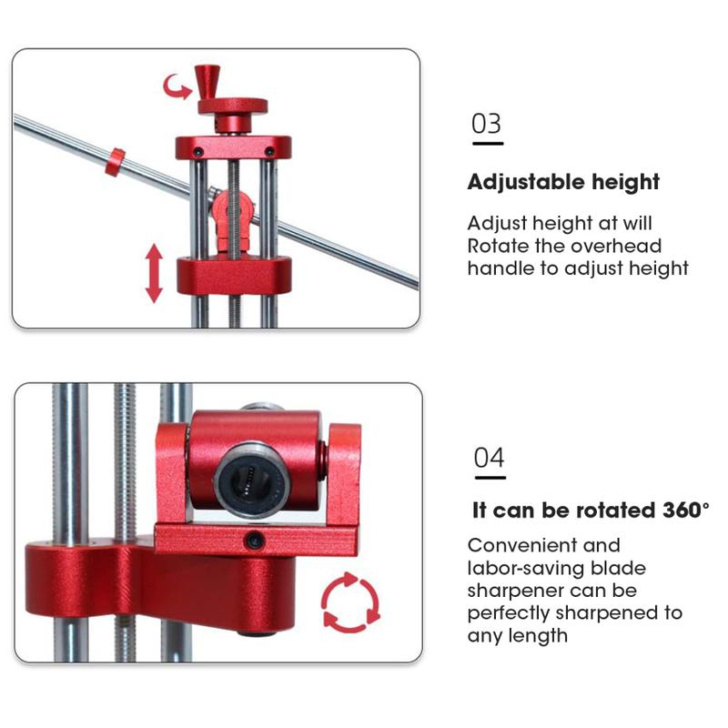 Product Introduction of 1set  Sharpening Frame Professional Fixed Angle Sharpener Whetstone High Precision Grinder Sharpening Tools W/Rail 26