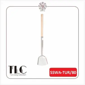 TLC Extra Long Turner S/S with Wooden Handle  #TLC-SSWA-TUR/80