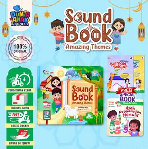 Dunia Anak Indonesia Soundbook Interaktif Edukasi Belajar 10 Tema Seru USB Rechargeable Buku Anak PAUD TK dengan Suara & Ilustrasi Full Colour