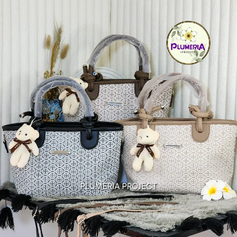 PLUMERIA PROJECT - Daisy Pattern Mini Totebag / Tas Wanita / Slingbag Wanita / Tas Selempang / Shoulder Bag / Tote Bag / Handbag 0