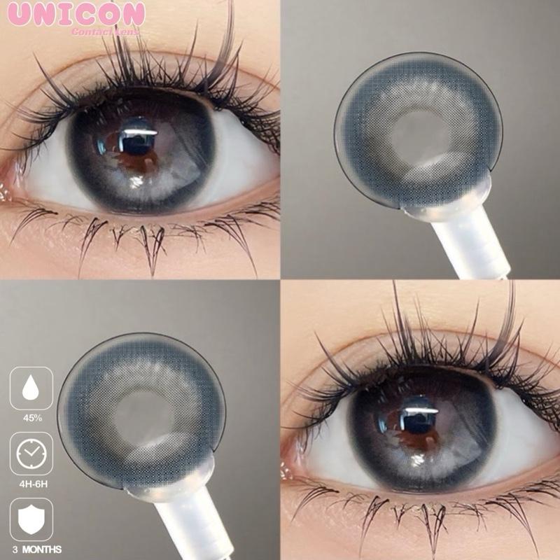 Lens Mắt Kính Áp Tròng xanh trầm blue tự nhiên dark blue Dia 14.5mm Gdia 14.0mm Giá 1 Đôi + Kèm Khay Dụng Cụ