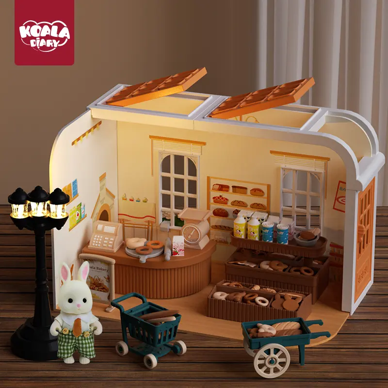 Phòng Ánh Nắng Mặt Trời Nhỏ Nhà Bếp Mini Phòng Ngủ, Nhà Búp Bê, Nhà Cô Gái, Nhà Tự Làm, Đồ Chơi Thu Nhỏ, Biệt Thự Tự Làm, Cảnh Đường Phố Mô Phỏng Toy 2