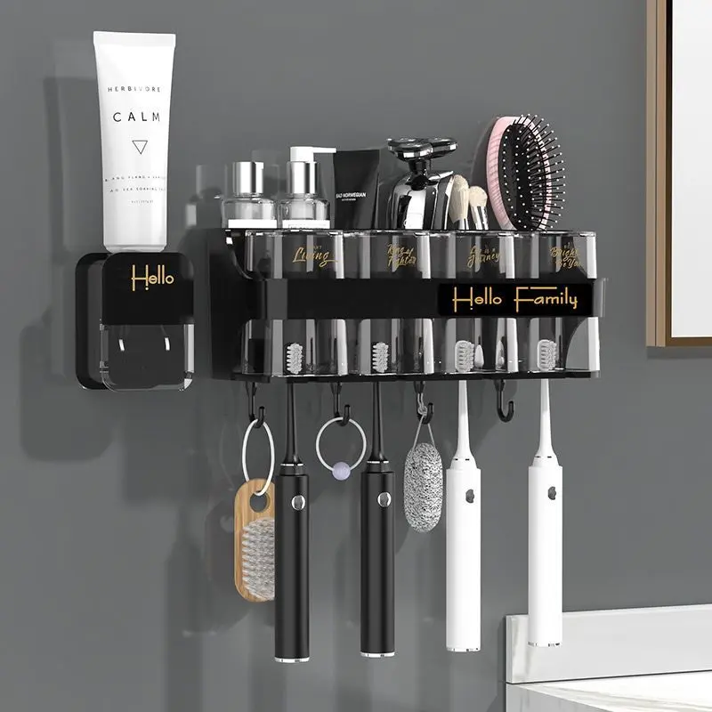 Alby Mart Tooth Brush Holder Dispenser Odol Tempat Rak Sikat Gigi Gantung Tempel Estetik