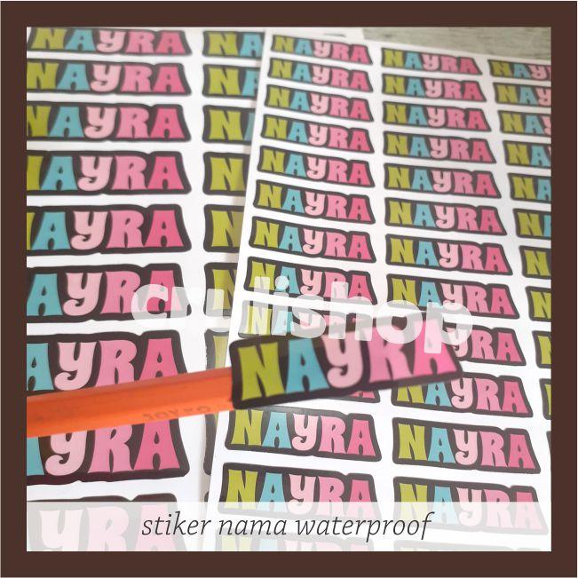 Stiker Nama Mix Ab 26-37 #stikernama Waterproof Buku 1