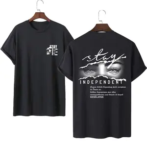 kaos STAY INDEPENDENT CREW NECK  laki-laki atasan Murah distro gambar sablon keren gratis ongkir Casual depan belakang cod poliester