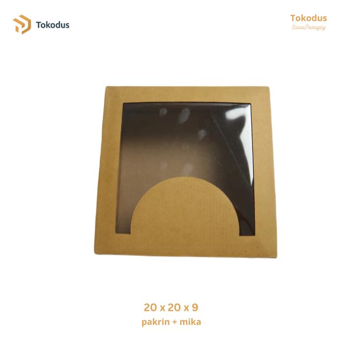 Gambar Kardus kue 20 x 20 x 9 cm bahan premium dan kokoh (bisa custom) dari Tokodus TKI Kab. Bandung Tokopedia