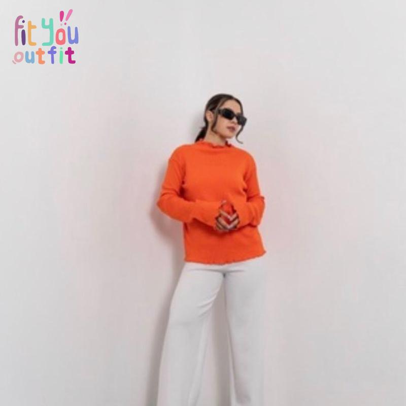 Fityoutfit - Sania Top - Atasan Wanita Panjang Basic Rib Knit Casual Nyaman Knitwear 5