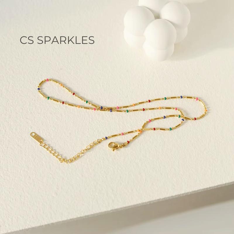 Beaded Choker, 18K Gold Plated – Dainty, Waterproof & Tarnish-Free Jewellery 2