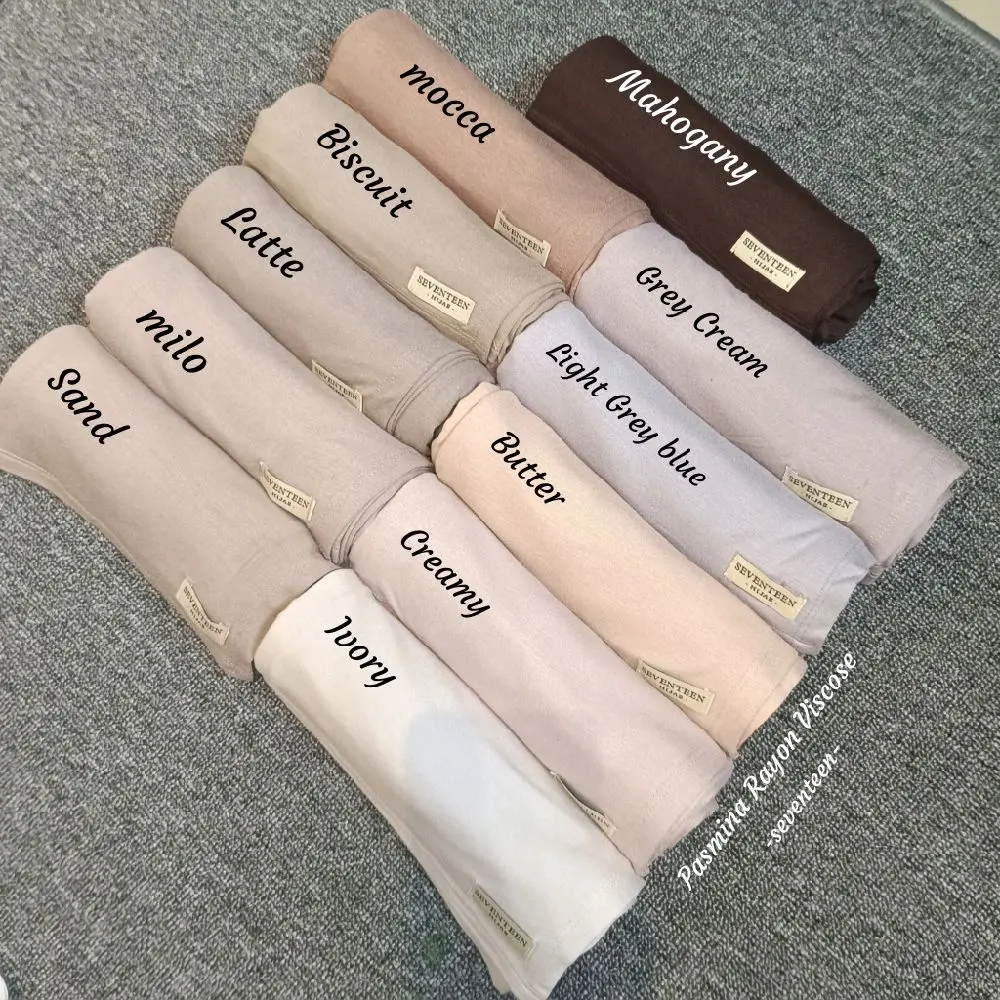 PASMINA RAYON VISCOSE SEVENTEEN Pashmina Muslim Kerudung Jilbab