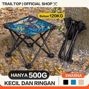 [READY] TrailTop Kursi Lipat Outdoor Serbaguna Bangku Lipat Portable Kursi Lipat Mancing Mini Tanpa Sandaran Camping