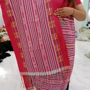 katun songket tenun cantik pakai warna pink