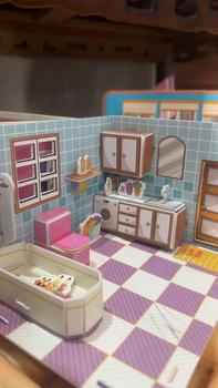 Product Review of Puzzle 3D Miniatur DIY Mainan craft 3D Mainan Edukasi Anak Jigsaw Besar Part 1 Seri Interior Rumah DIY Rumah House from D**h P**i 1