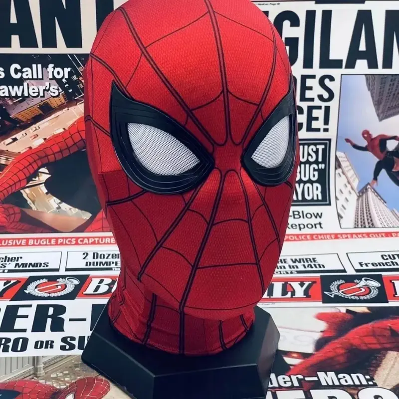 NODIA Tutup Kepala SpiderMan Mata Bisa Berkedip Lulus Chin Control Pahlawan Super Bermain Peran Game Marvel's Spider-Man Miles Morales Mainan Cosplay 4