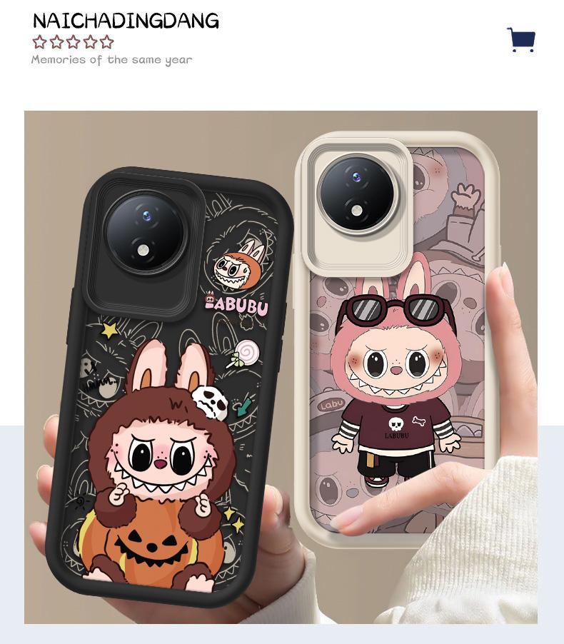 Product Introduction of Untuk VIVO Y02 Y02T Y02A Y02S Labubu Casing Jual panas Casing lembut untuk ponsel Bahan silikon Gaya baruKasus TPU Anti gores Kamera Cakupan Penuh Tahan benturan Kepala Kacamata Malaikat Kotak Pelindung Ponsel 5