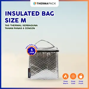 ThermaPack Insulated Bag Size M - Cooler Bag Tas Aluminium, Lunch Bag Tahan Panas dan Dingin