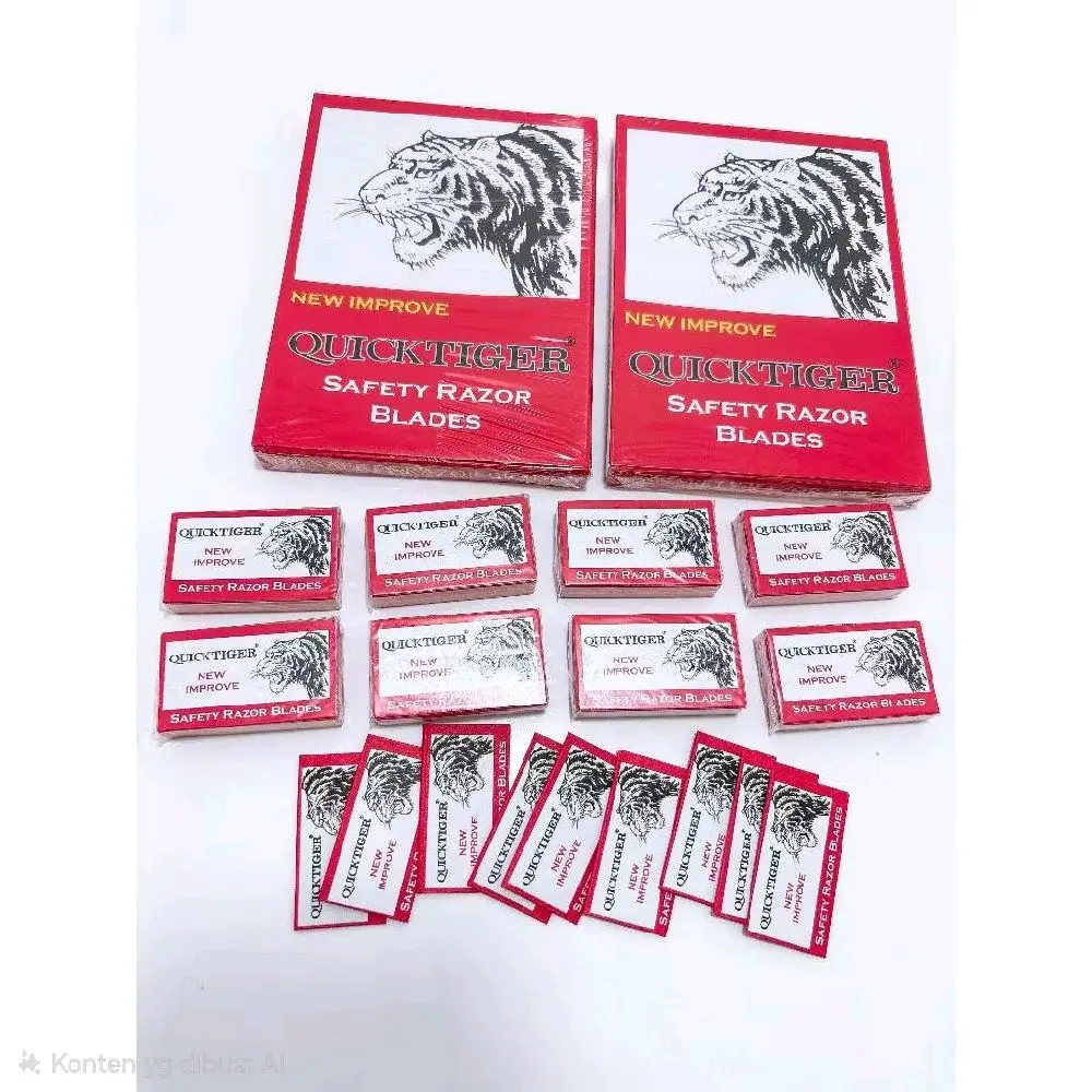 QuickTiger Silet - Pisau Cukur Aman Baru Ditingkatkan 100 keping