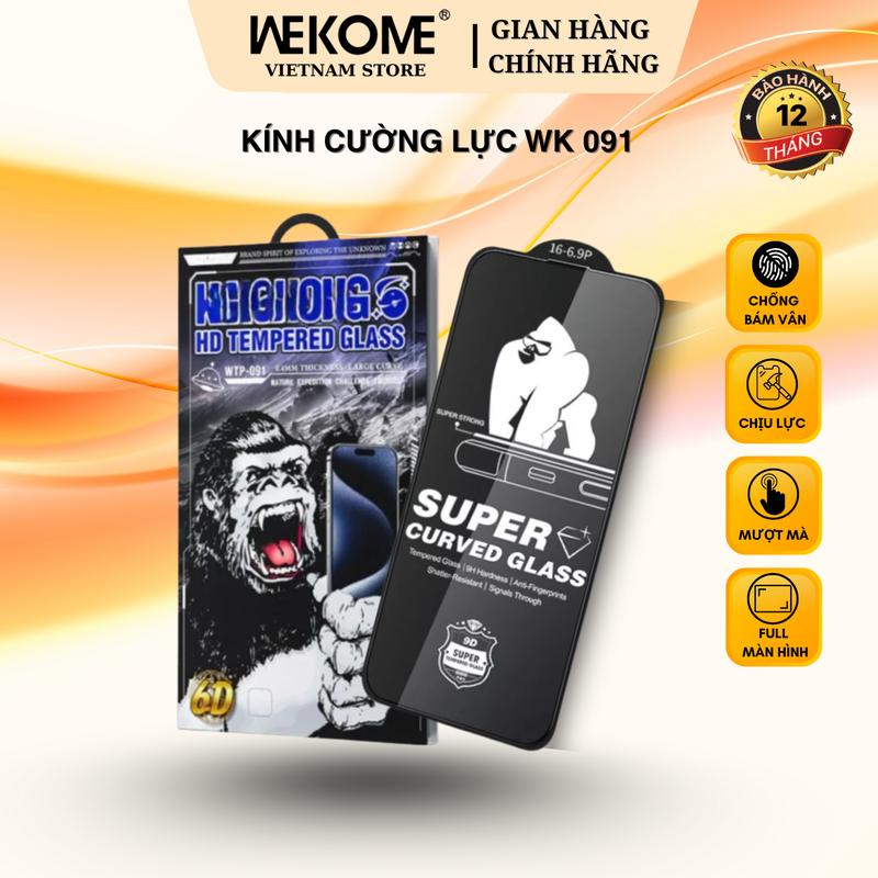 Kính Cường Lực KINGKONG WEKOME WTP-091 Bền Đẹp, Vuốt Siêu Mượt, Hạn Chế Bám Vân Tay, Hiển Thị Sắc Nét Cho iPhone X Xs Max 11 12 13 14 15 16 Promax