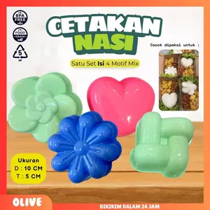 [Isi 4 PCS] Cetakan Nasi Plastik 10 cm / Cetakan Puding Bento Kue Bolu Twister / Cetakan Jeli Agar / Puding Ulir Spiral Viral / Cetakan Puding Bolu Sultan